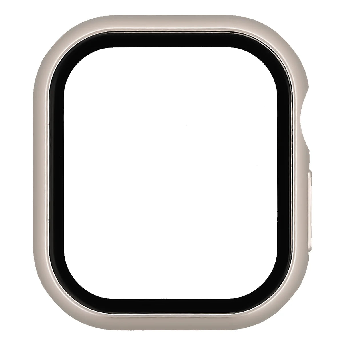 Schutzhülle mit Glas für Apple Watch Series 12 42mm, Bizon Case Watch Adamo, Satin Champagner (8/8)