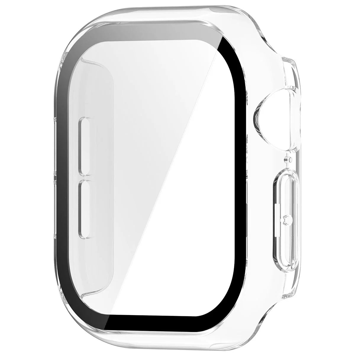 Schutzhülle mit Glas für Apple Watch Series 12 46mm, Bizon Case Watch Adamo, Transparent (3/8)