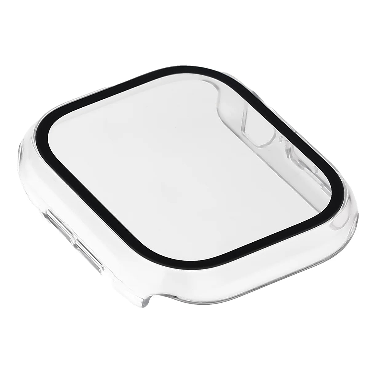 Schutzhülle mit Glas für Apple Watch Series 12 46mm, Bizon Case Watch Adamo, Transparent (7/8)