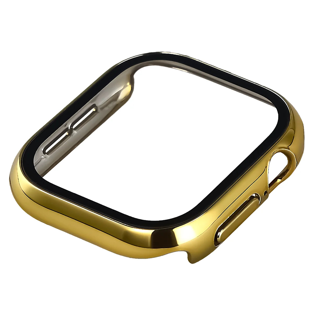 Schutzhülle mit Glas für Apple Watch Series 12 46mm, Bizon Case Watch Adamo, Golden (6/8)