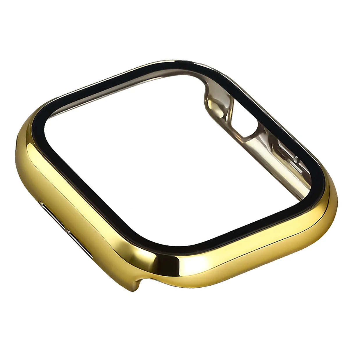 Schutzhülle mit Glas für Apple Watch Series 12 46mm, Bizon Case Watch Adamo, Golden (7/8)