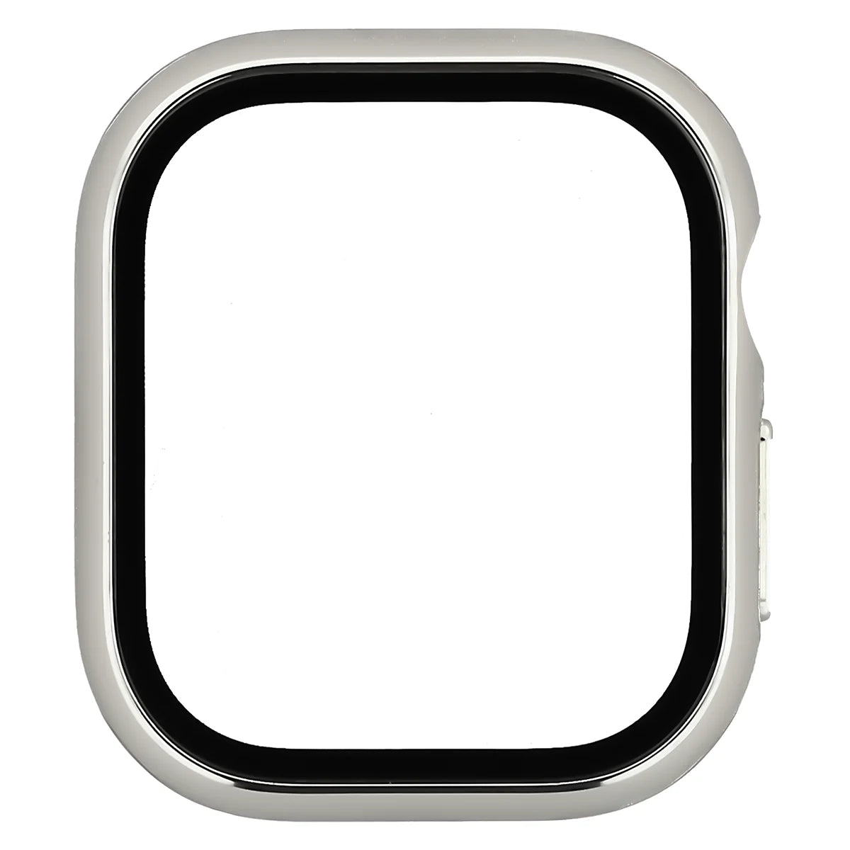 Schutzhülle mit Glas für Apple Watch Series 12 46mm, Bizon Case Watch Adamo, Silbern (8/8)