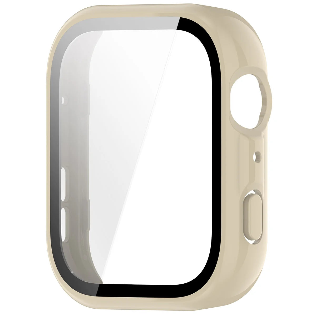 Schutzhülle mit Glas für Huawei Watch Fit 5, Bizon Case Watch Adamo, Beige