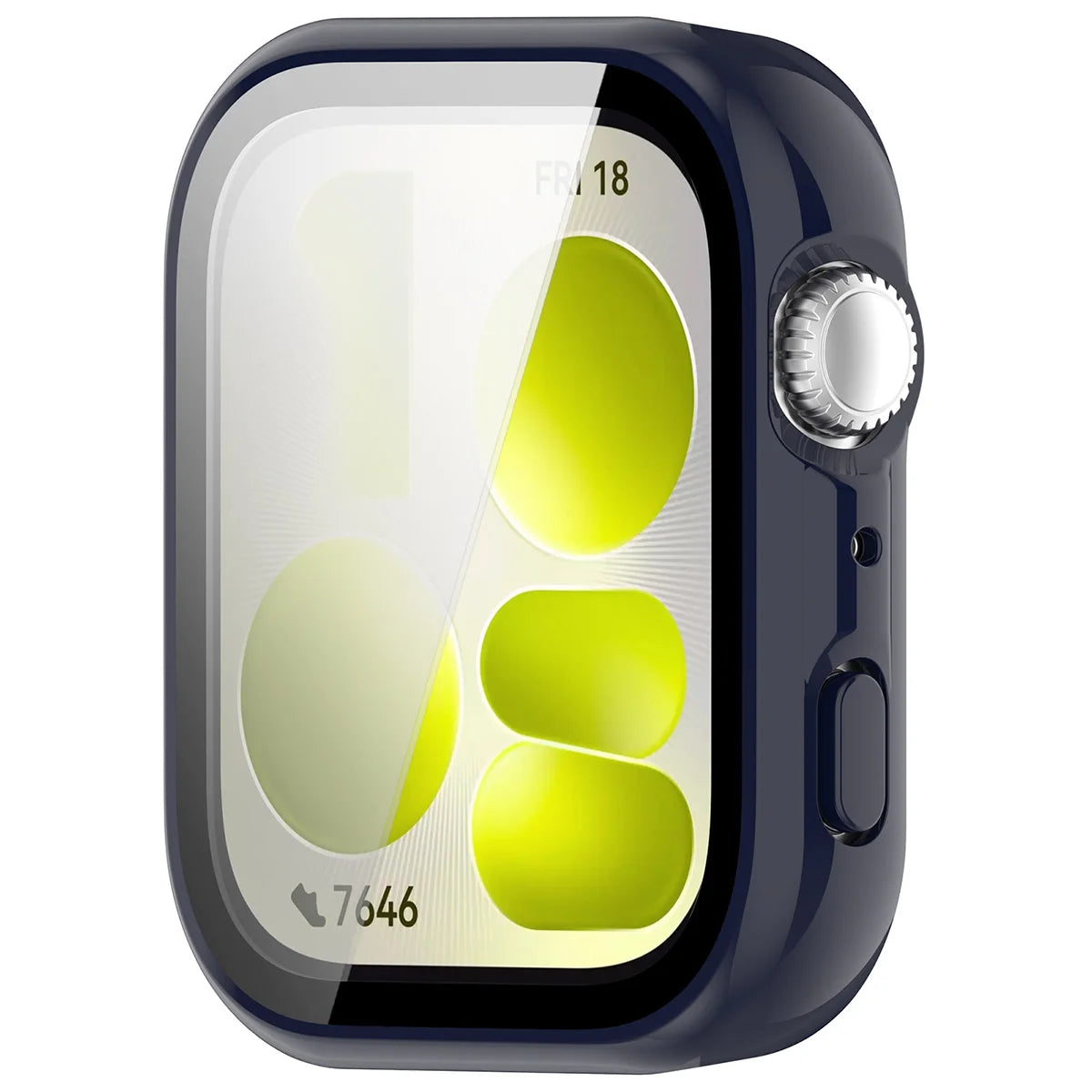 Schutzhülle mit Glas für Huawei Watch Fit 5, Bizon Case Watch Adamo, Blau