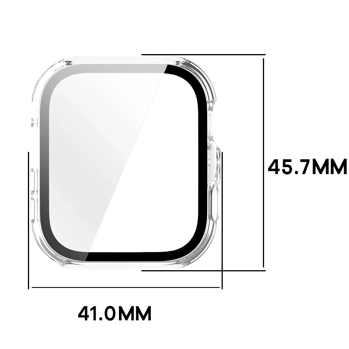 Schutzhülle mit Glas für Huawei Watch Fit 5, Bizon Case Watch Adamo, Transparent