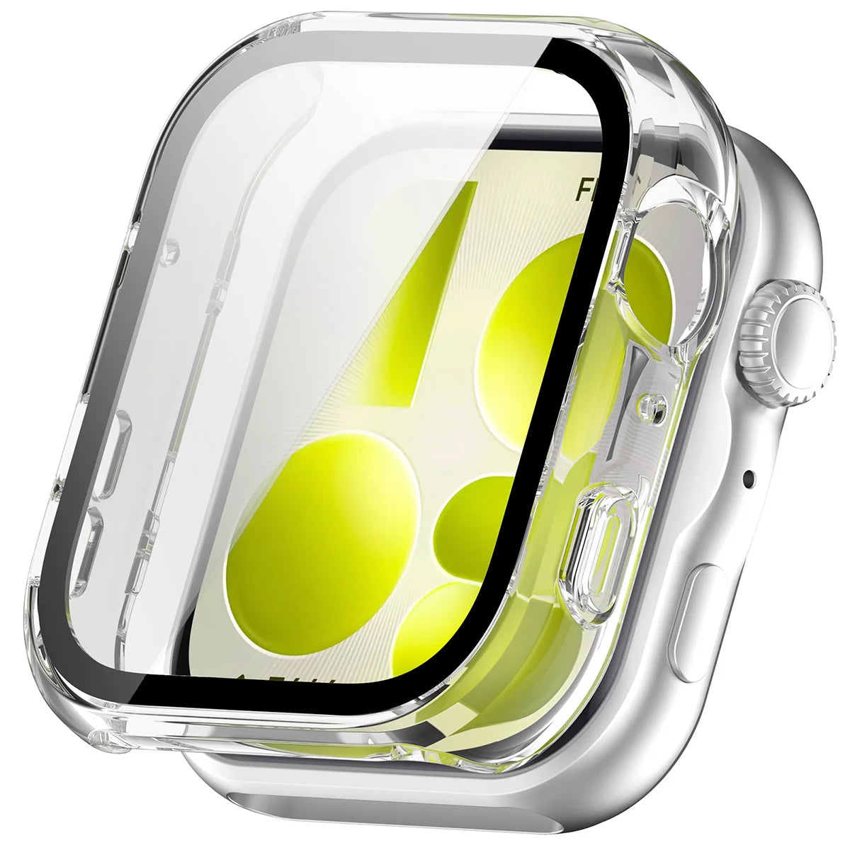 Schutzhülle mit Glas für Huawei Watch Fit 5, Bizon Case Watch Adamo, Transparent