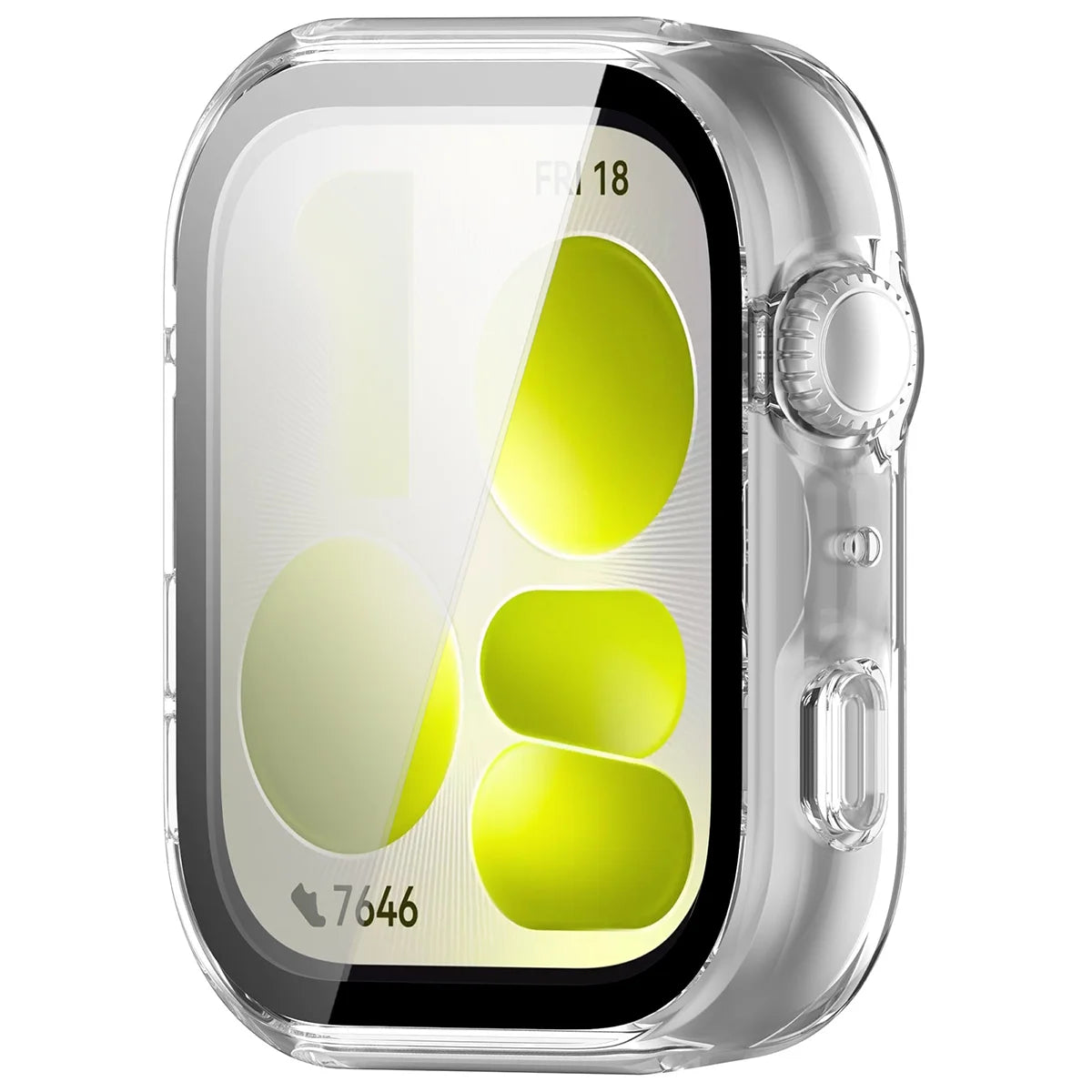 Schutzhülle mit Glas für Huawei Watch Fit 5, Bizon Case Watch Adamo, Transparent