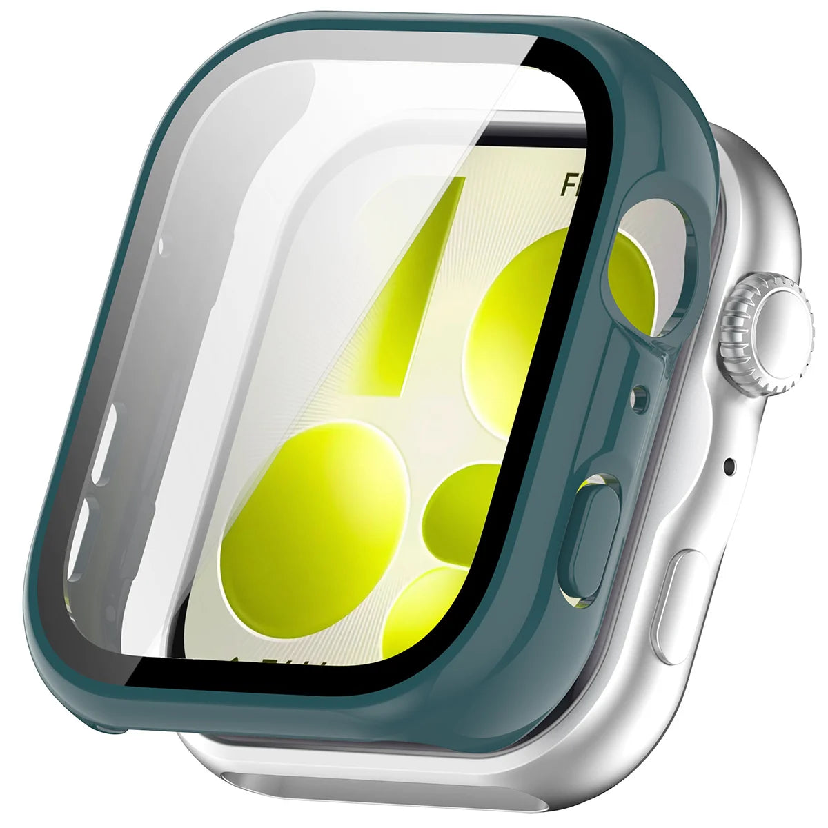 Schutzhülle mit Glas für Huawei Watch Fit 5, Bizon Case Watch Adamo, Grün