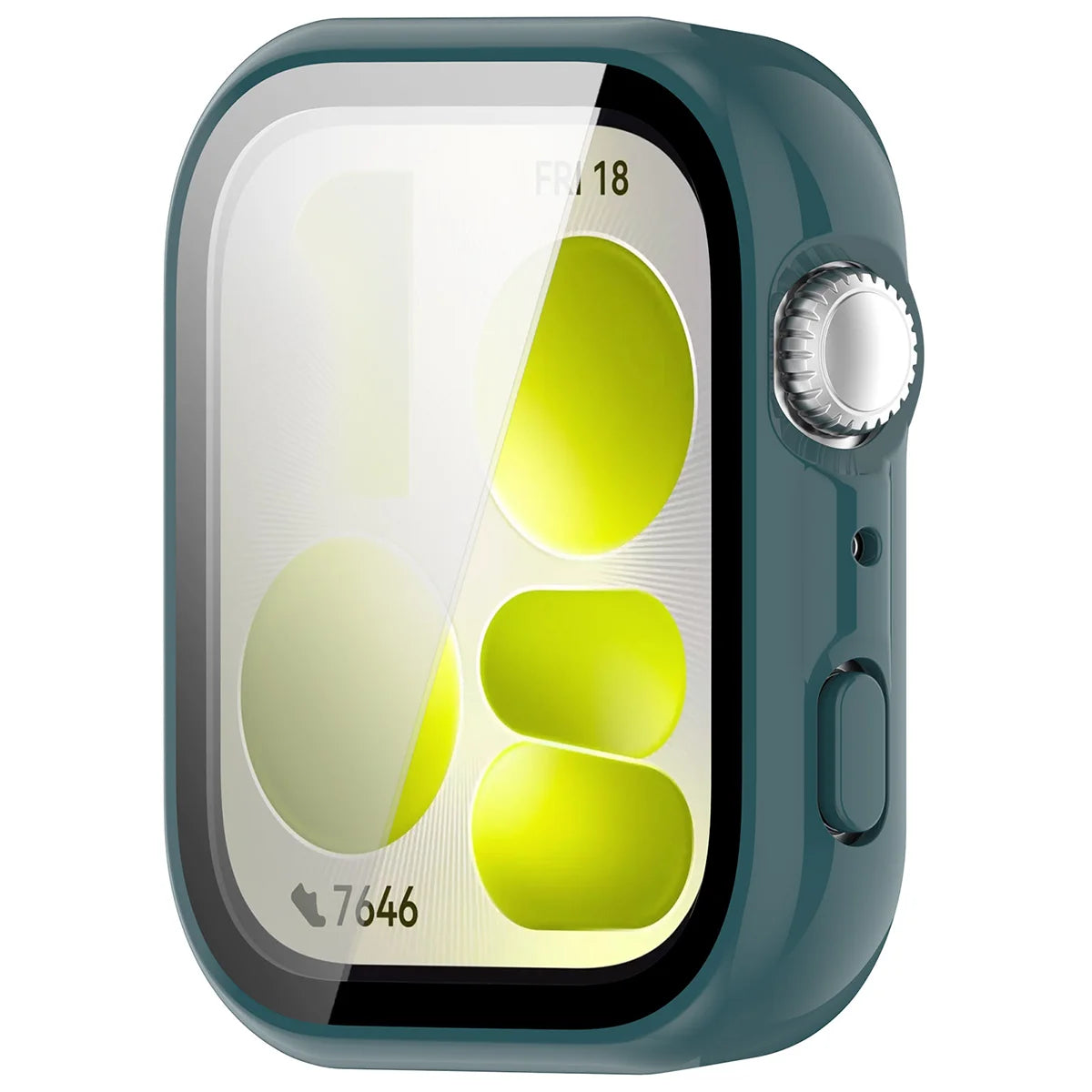 Schutzhülle mit Glas für Huawei Watch Fit 5, Bizon Case Watch Adamo, Grün