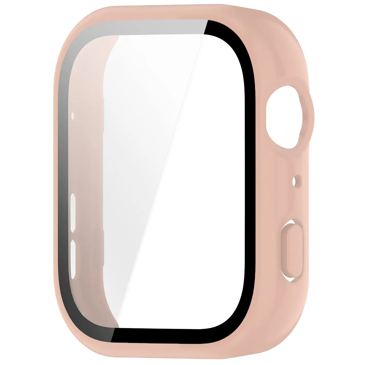 Schutzhülle mit Glas für Huawei Watch Fit 5, Bizon Case Watch Adamo, mattes Rosa