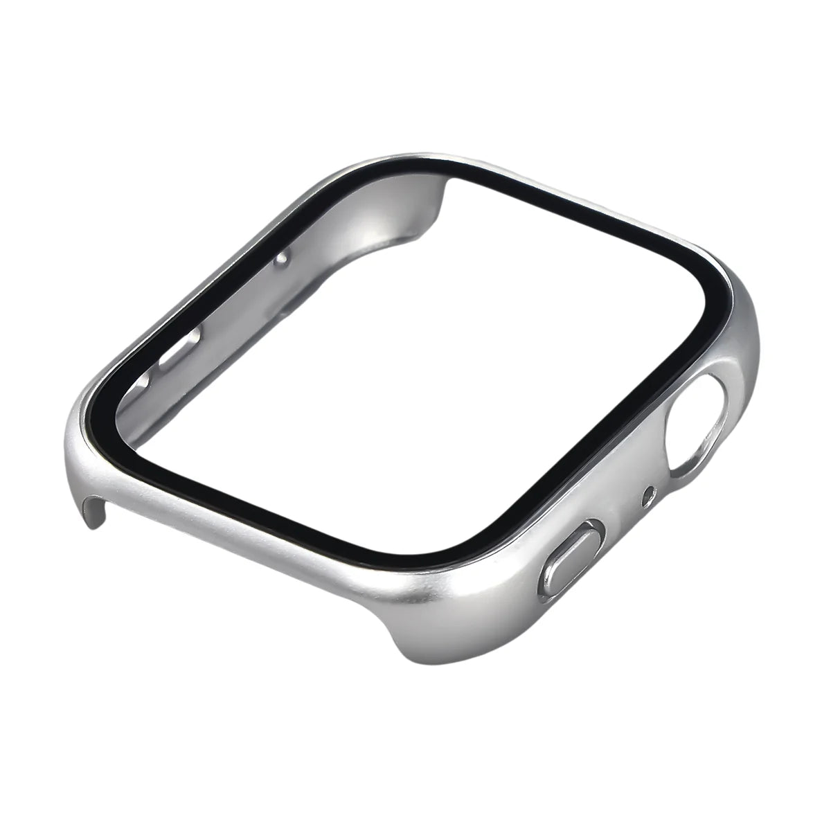 Schutzhülle mit Glas für Huawei Watch Fit 5, Bizon Case Watch Adamo, mattes Silbern