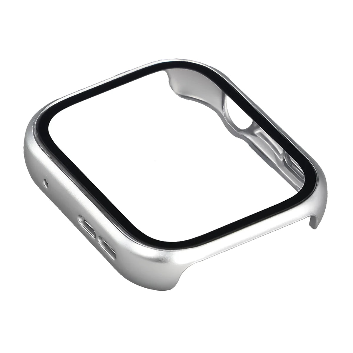 Schutzhülle mit Glas für Huawei Watch Fit 5, Bizon Case Watch Adamo, mattes Silbern