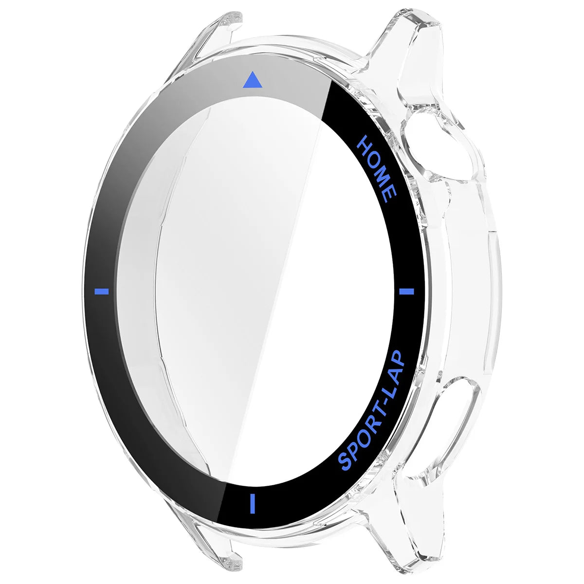 Schutzhülle mit Glas für Huawei Watch GT Runner 2, Bizon Case Watch Adamo, Transparent-Blau