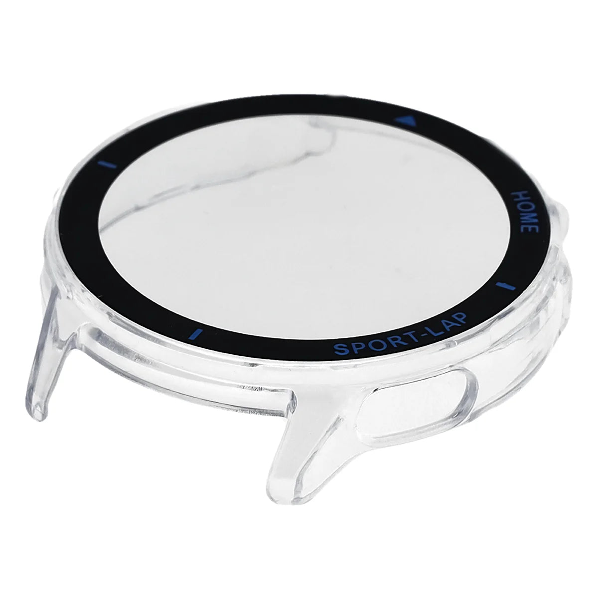 Schutzhülle mit Glas für Huawei Watch GT Runner 2, Bizon Case Watch Adamo, Transparent-Blau