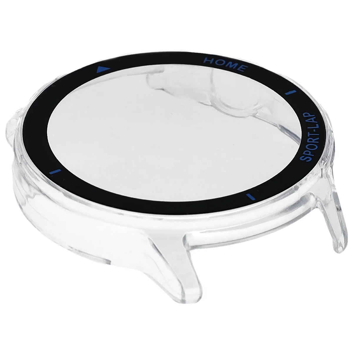 Schutzhülle mit Glas für Huawei Watch GT Runner 2, Bizon Case Watch Adamo, Transparent-Blau