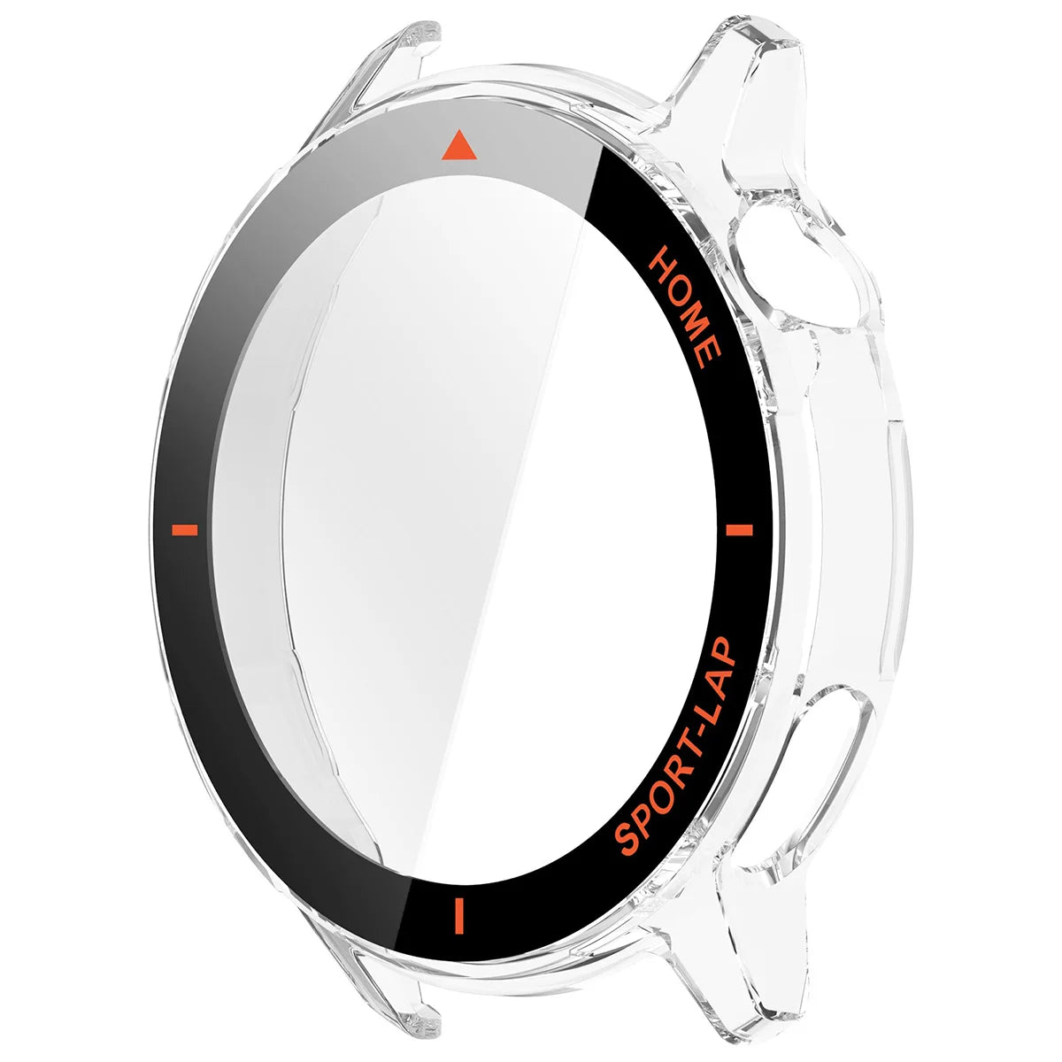 Schutzhülle mit Glas für Huawei Watch GT Runner 2, Bizon Case Watch Adamo, Transparent-Orange