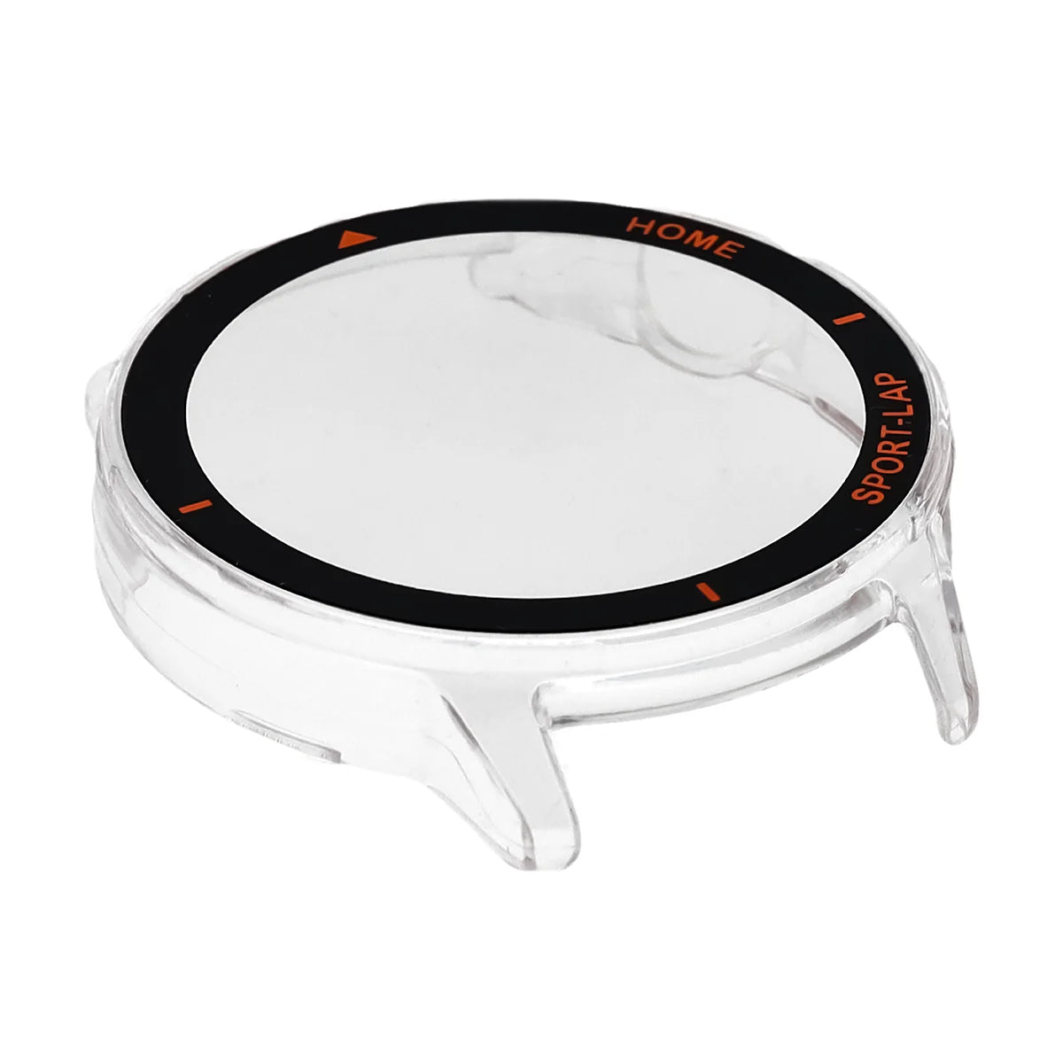 Schutzhülle mit Glas für Huawei Watch GT Runner 2, Bizon Case Watch Adamo, Transparent-Orange