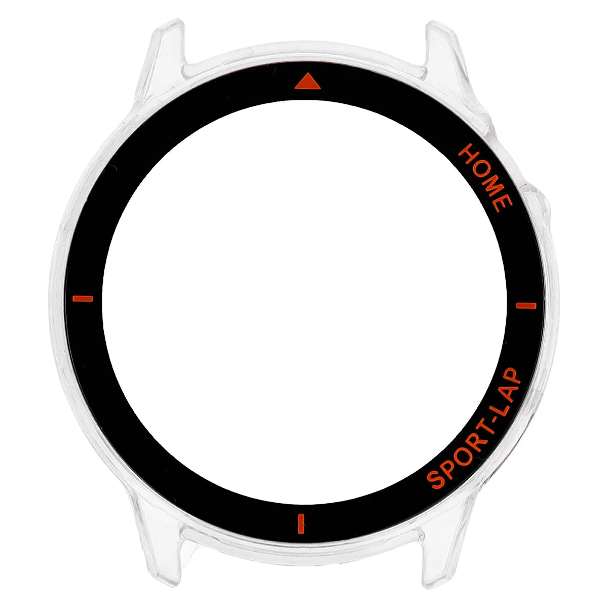 Schutzhülle mit Glas für Huawei Watch GT Runner 2, Bizon Case Watch Adamo, Transparent-Orange
