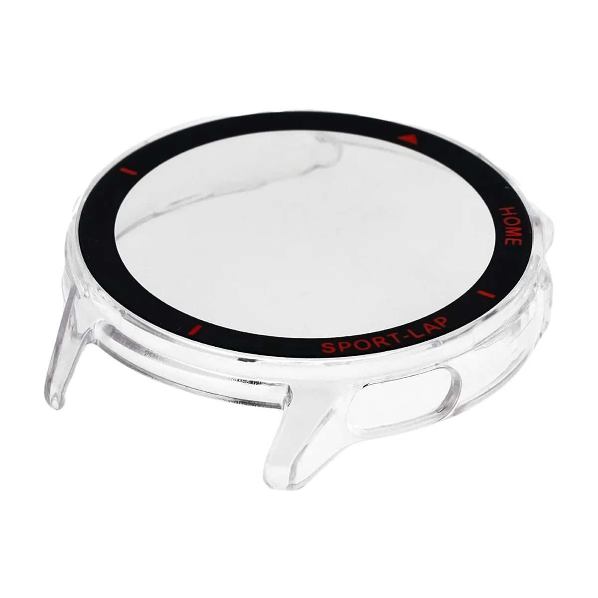 Schutzhülle mit Glas für Huawei Watch GT Runner 2, Bizon Case Watch Adamo, Transparent-Rot