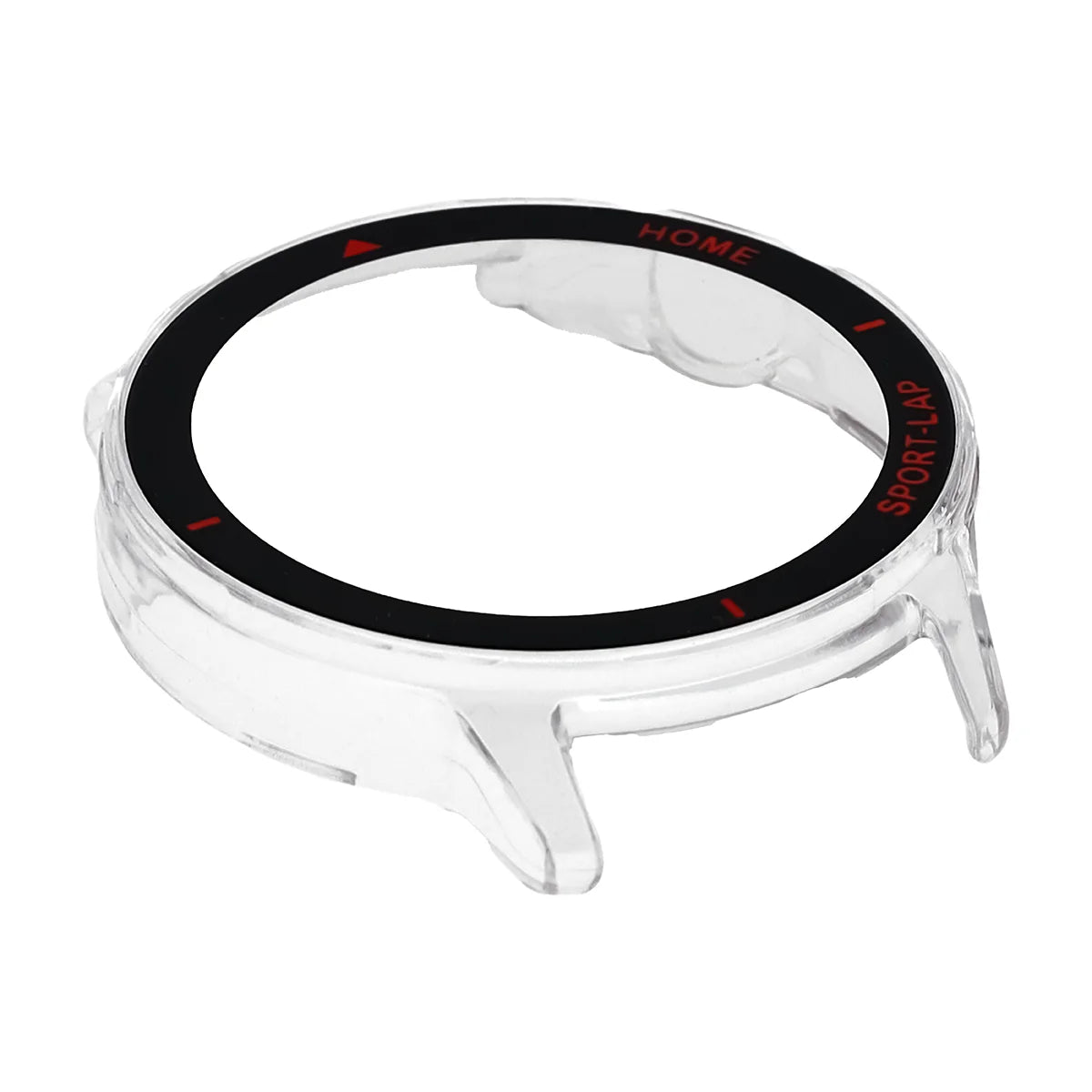 Schutzhülle mit Glas für Huawei Watch GT Runner 2, Bizon Case Watch Adamo, Transparent-Rot
