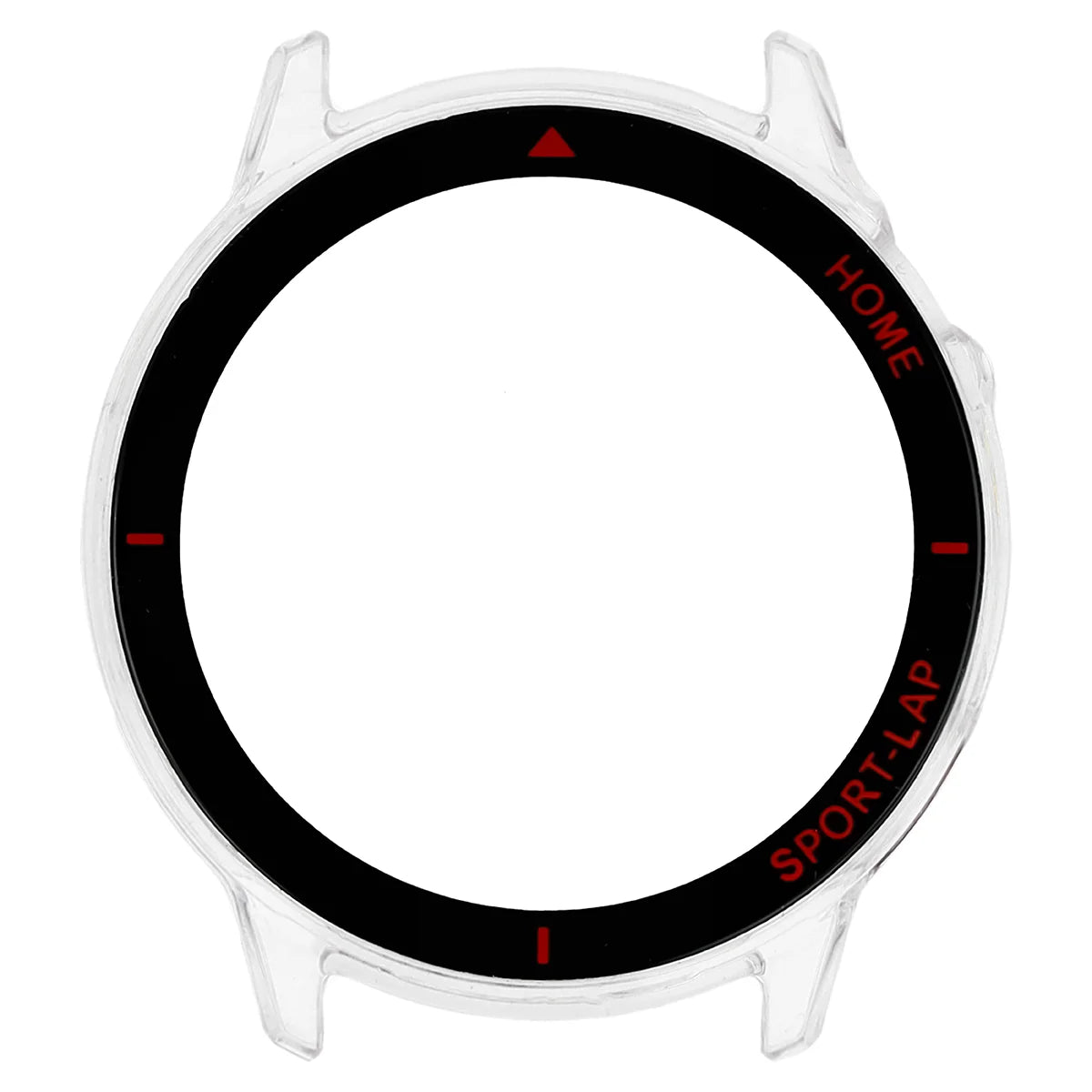 Schutzhülle mit Glas für Huawei Watch GT Runner 2, Bizon Case Watch Adamo, Transparent-Rot