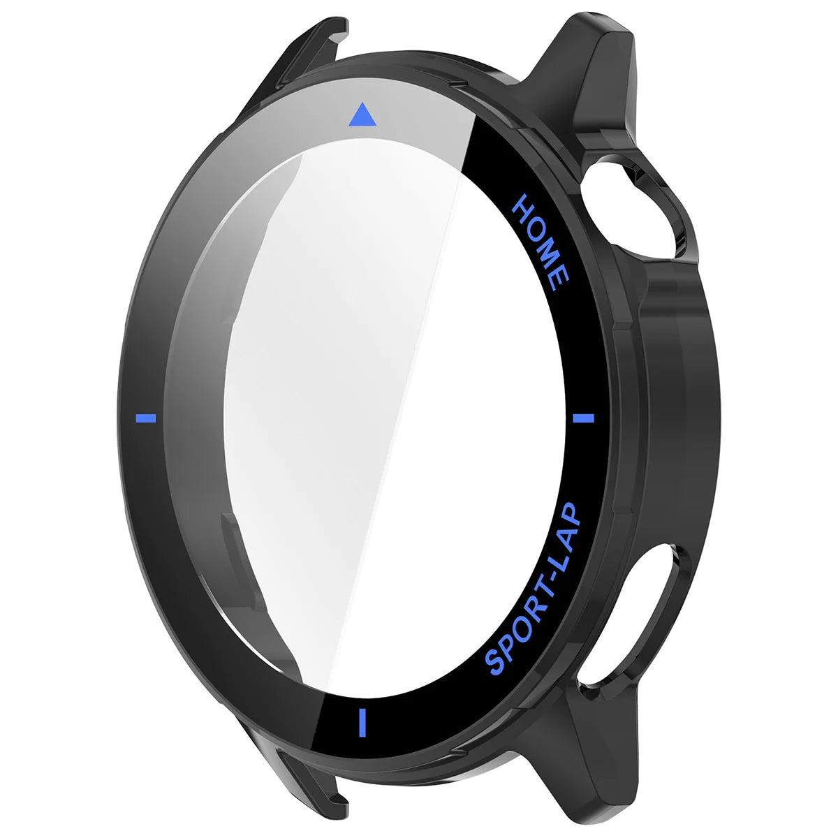 Schutzhülle mit Glas für Huawei Watch GT Runner 2, Bizon Case Watch Adamo, mattes Schwarz-Blau