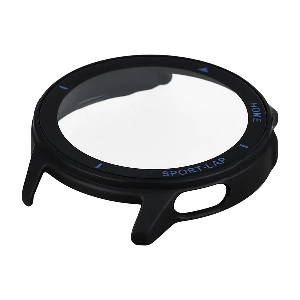 Schutzhülle mit Glas für Huawei Watch GT Runner 2, Bizon Case Watch Adamo, mattes Schwarz-Blau