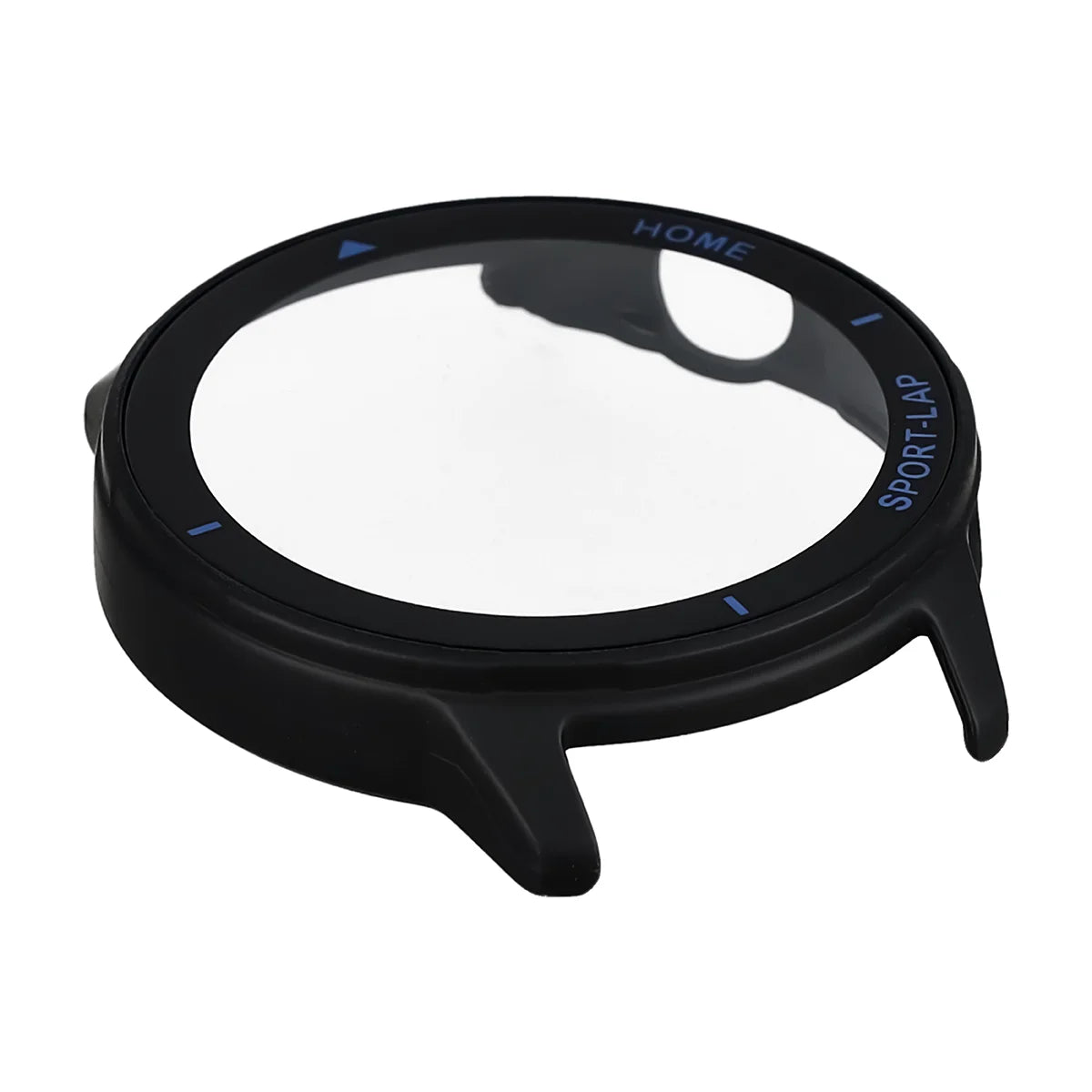 Schutzhülle mit Glas für Huawei Watch GT Runner 2, Bizon Case Watch Adamo, mattes Schwarz-Blau