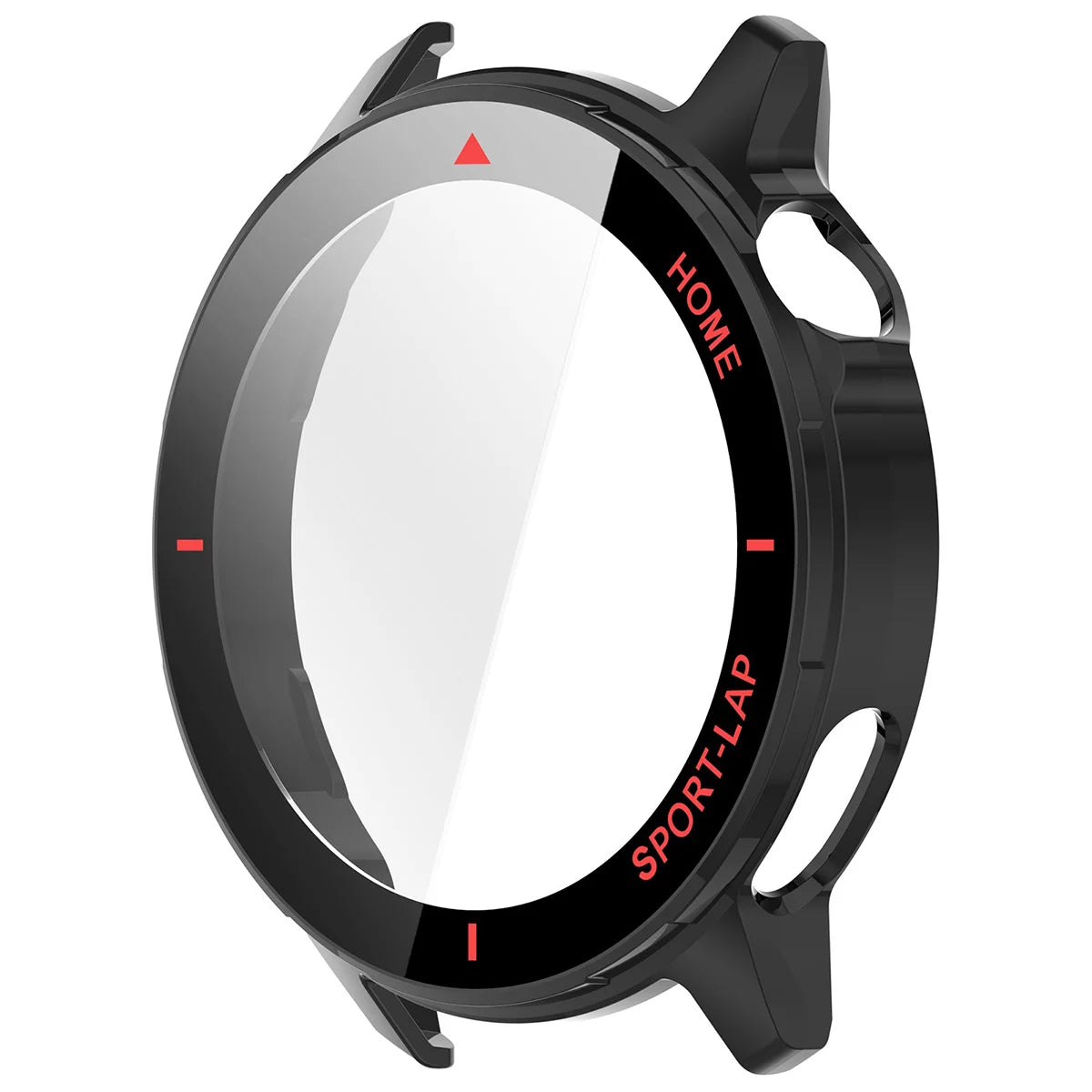 Schutzhülle mit Glas für Huawei Watch GT Runner 2, Bizon Case Watch Adamo, mattes Schwarz-Rot
