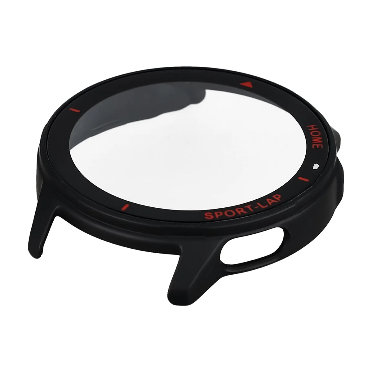 Schutzhülle mit Glas für Huawei Watch GT Runner 2, Bizon Case Watch Adamo, mattes Schwarz-Rot