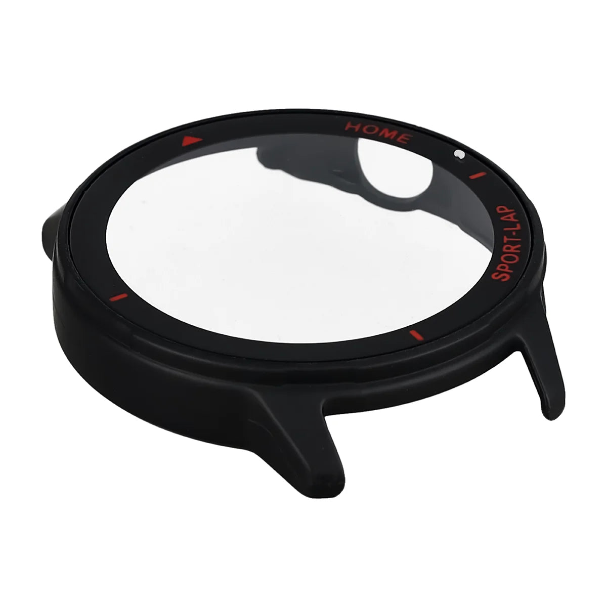 Schutzhülle mit Glas für Huawei Watch GT Runner 2, Bizon Case Watch Adamo, mattes Schwarz-Rot