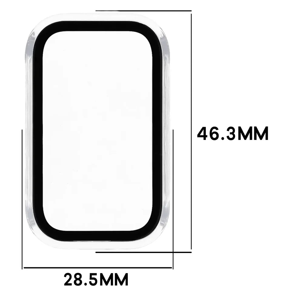 Schutzhülle mit Glas für Xiaomi Smart Band 11 Active, Bizon Case Watch Adamo, Transparent (2/8)