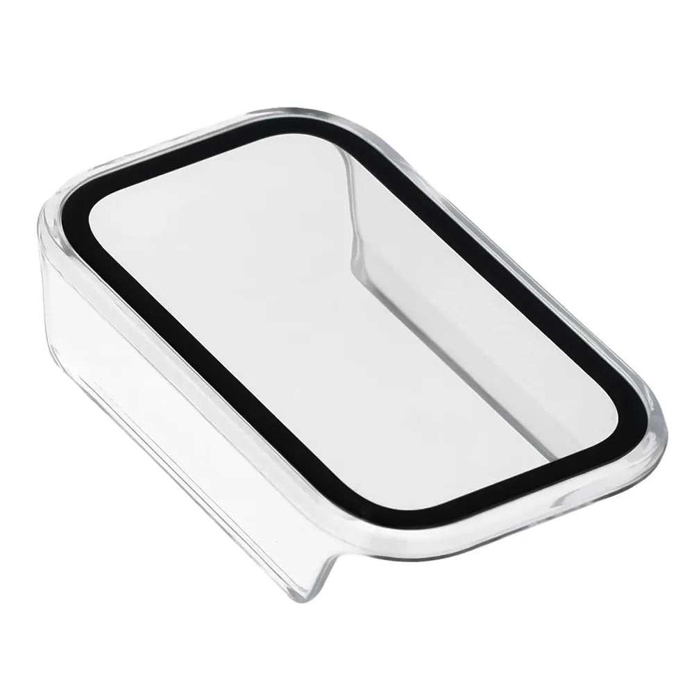 Schutzhülle mit Glas für Xiaomi Smart Band 11 Active, Bizon Case Watch Adamo, Transparent (7/8)