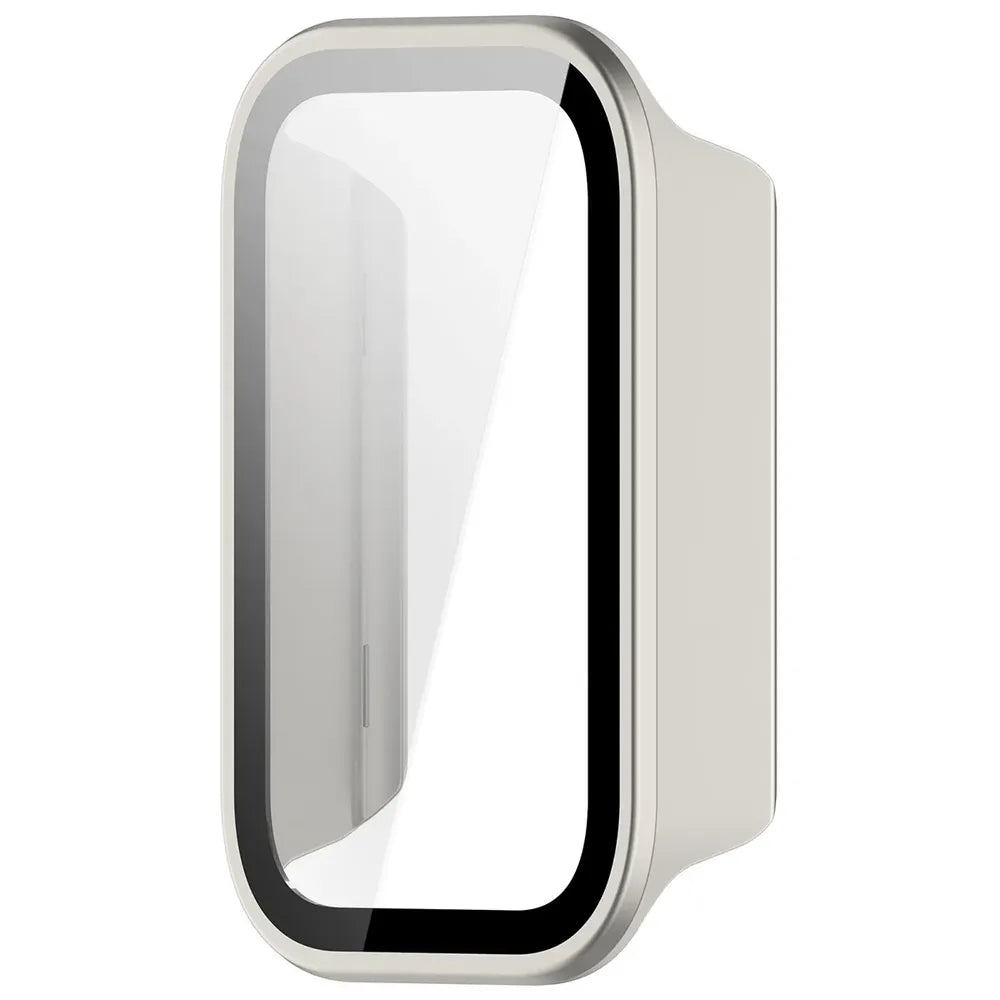 Schutzhülle mit Glas für Xiaomi Smart Band 11 Active, Bizon Case Watch Adamo, Satin Champagner (3/8)