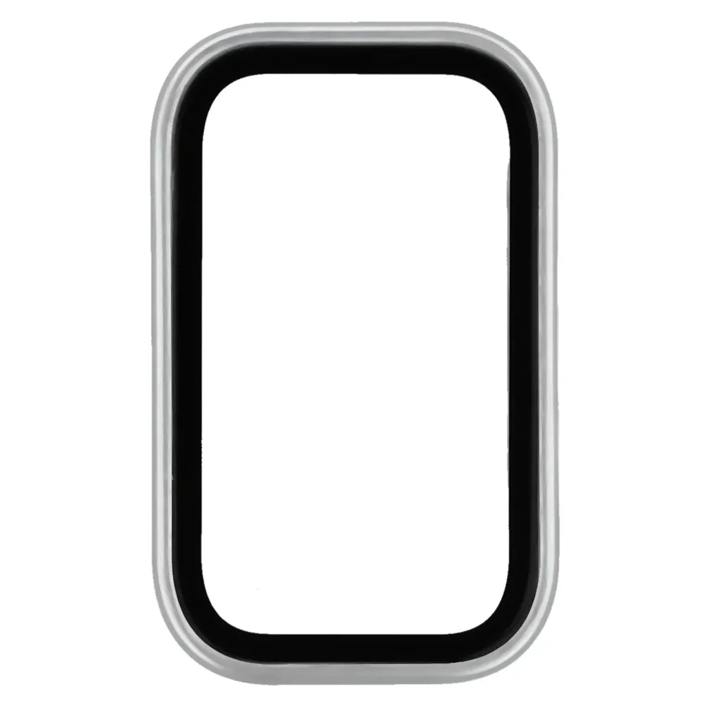 Schutzhülle mit Glas für Xiaomi Smart Band 11 Active, Bizon Case Watch Adamo, satiniertes Silbern (8/8)