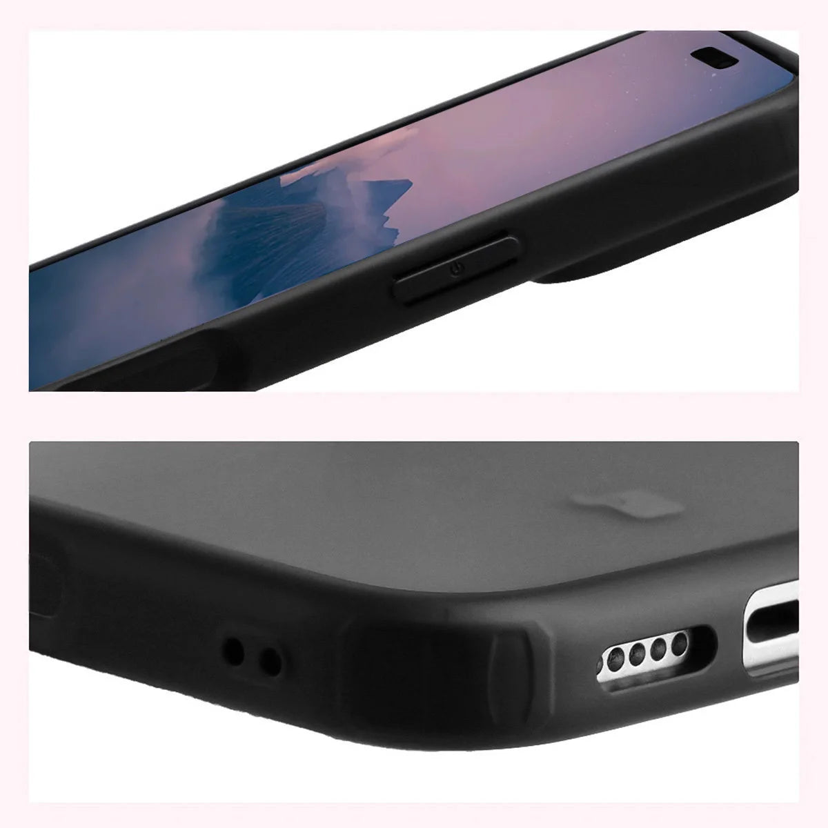 Handyhülle für iPhone 18 Pro / 17 Pro, Bizon Case Angelo, Getönte mit schwarzem Rahmen (4/6)