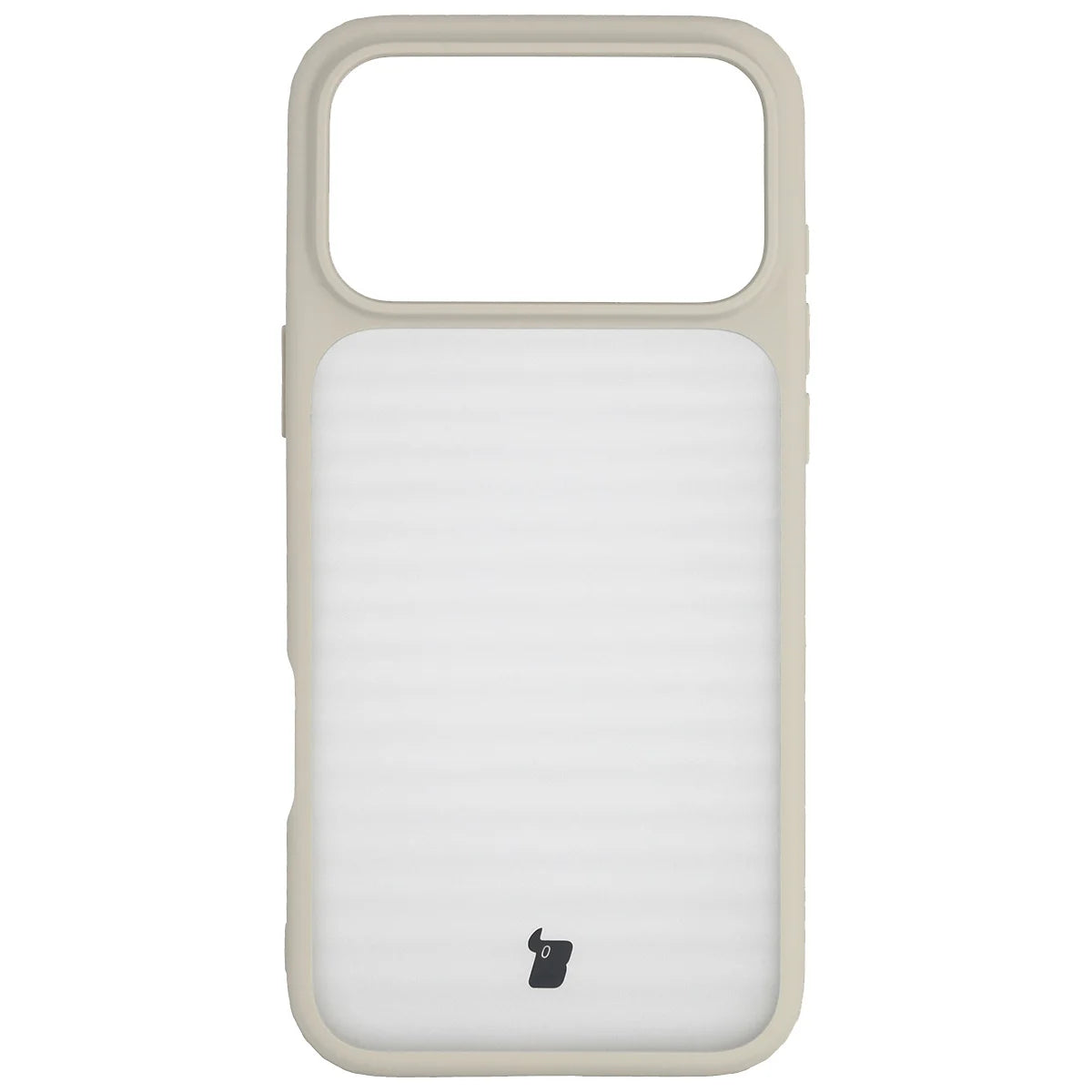 Handyhülle für iPhone 18 Pro Max / 17 Pro Max, Bizon Case Angelo, Semitransparent mit beigem Rahmen (2/6)