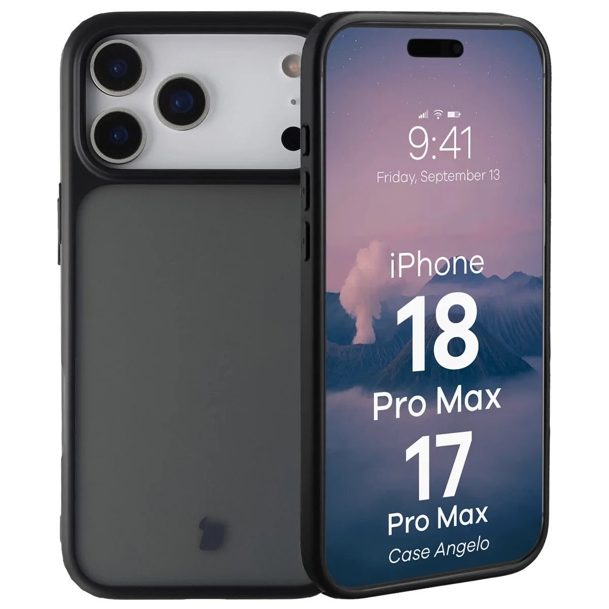 Handyhülle für iPhone 18 Pro Max / 17 Pro Max, Bizon Case Angelo, Getönte mit schwarzem Rahmen (1/6)
