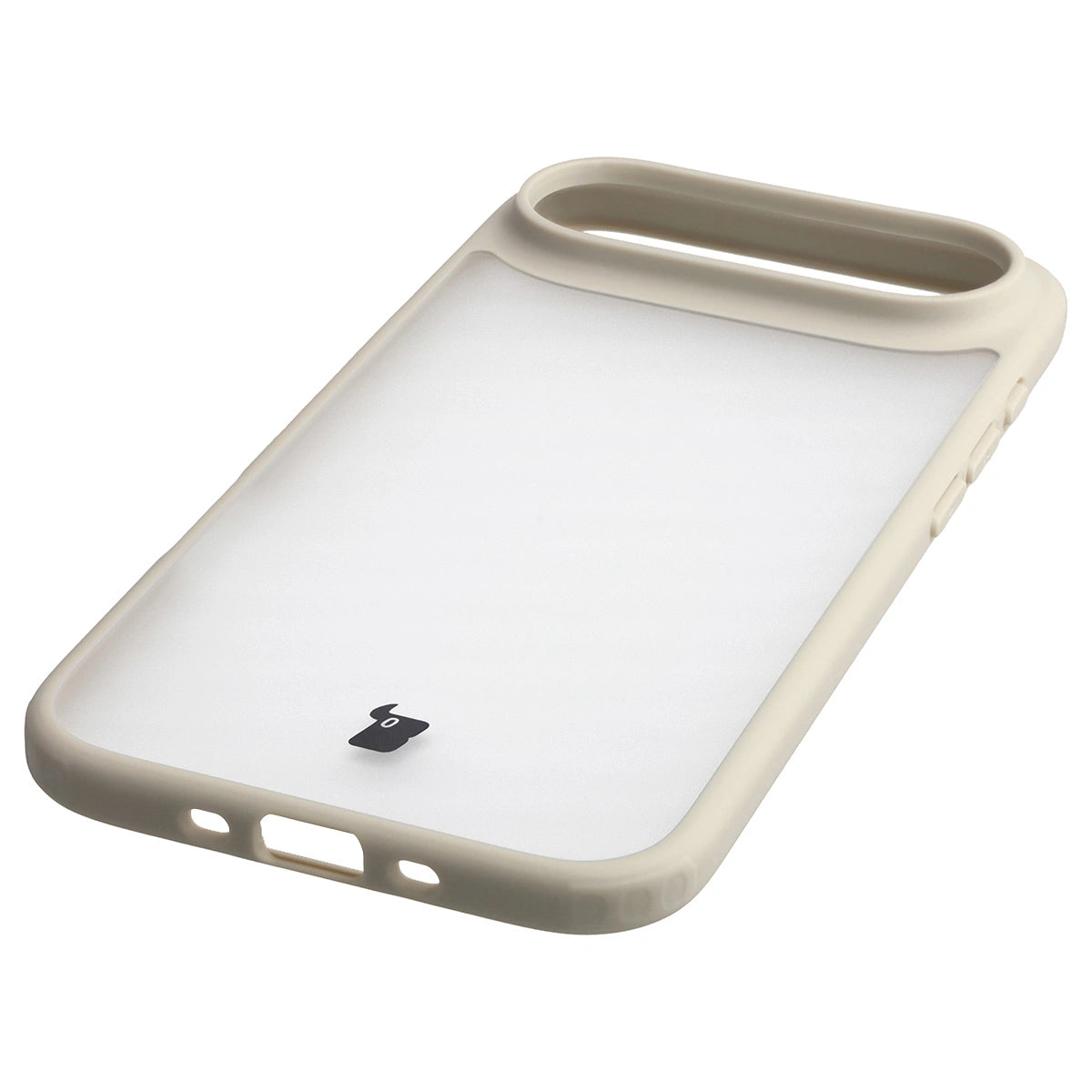 Handyhülle für iPhone Air, Bizon Case Angelo, Semitransparent mit beigem Rahmen