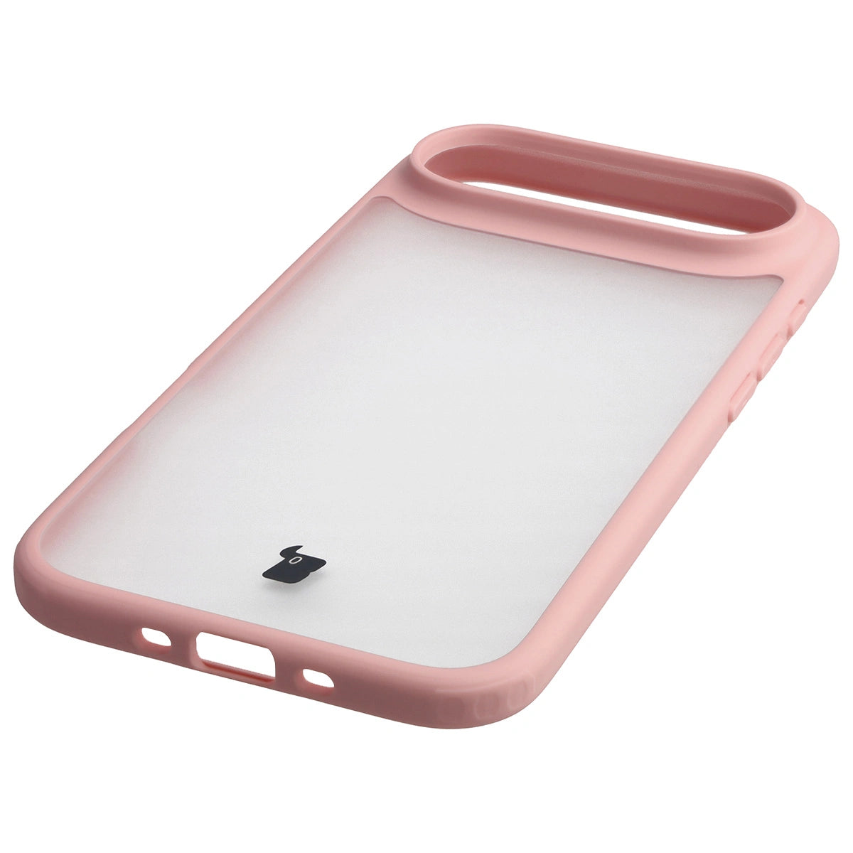 Handyhülle für iPhone Air, Bizon Case Angelo, Semitransparent mit hellrosa Rahmen