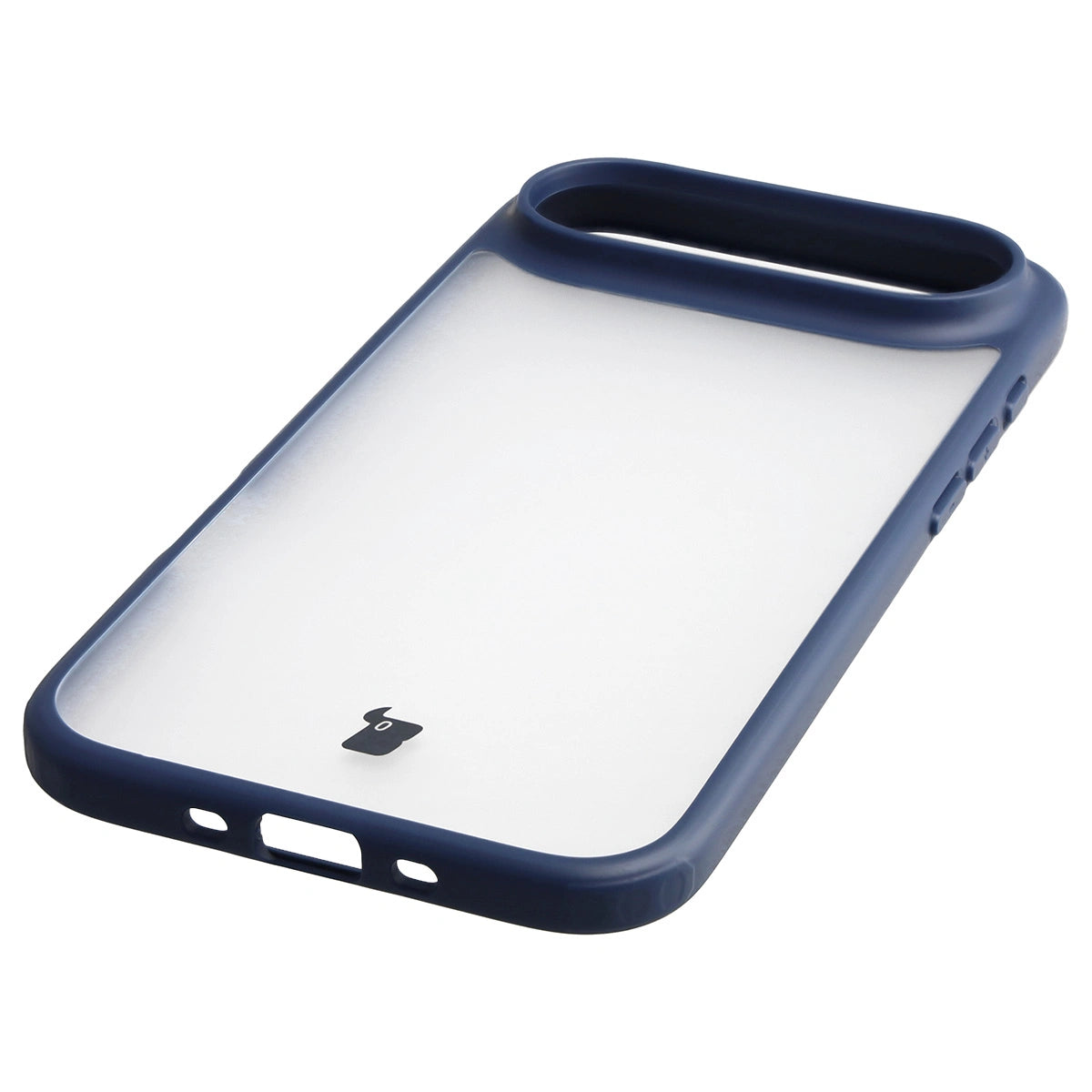 Handyhülle für iPhone Air, Bizon Case Angelo, Semitransparent mit dunkelblauem Rahmen