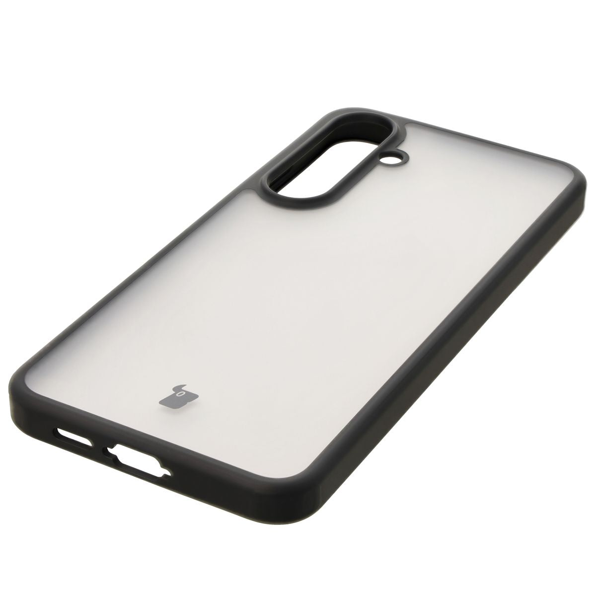 Handyhülle für Galaxy S24 FE, Bizon Case Angelo, Durchscheinend mit schwarzem Rahmen