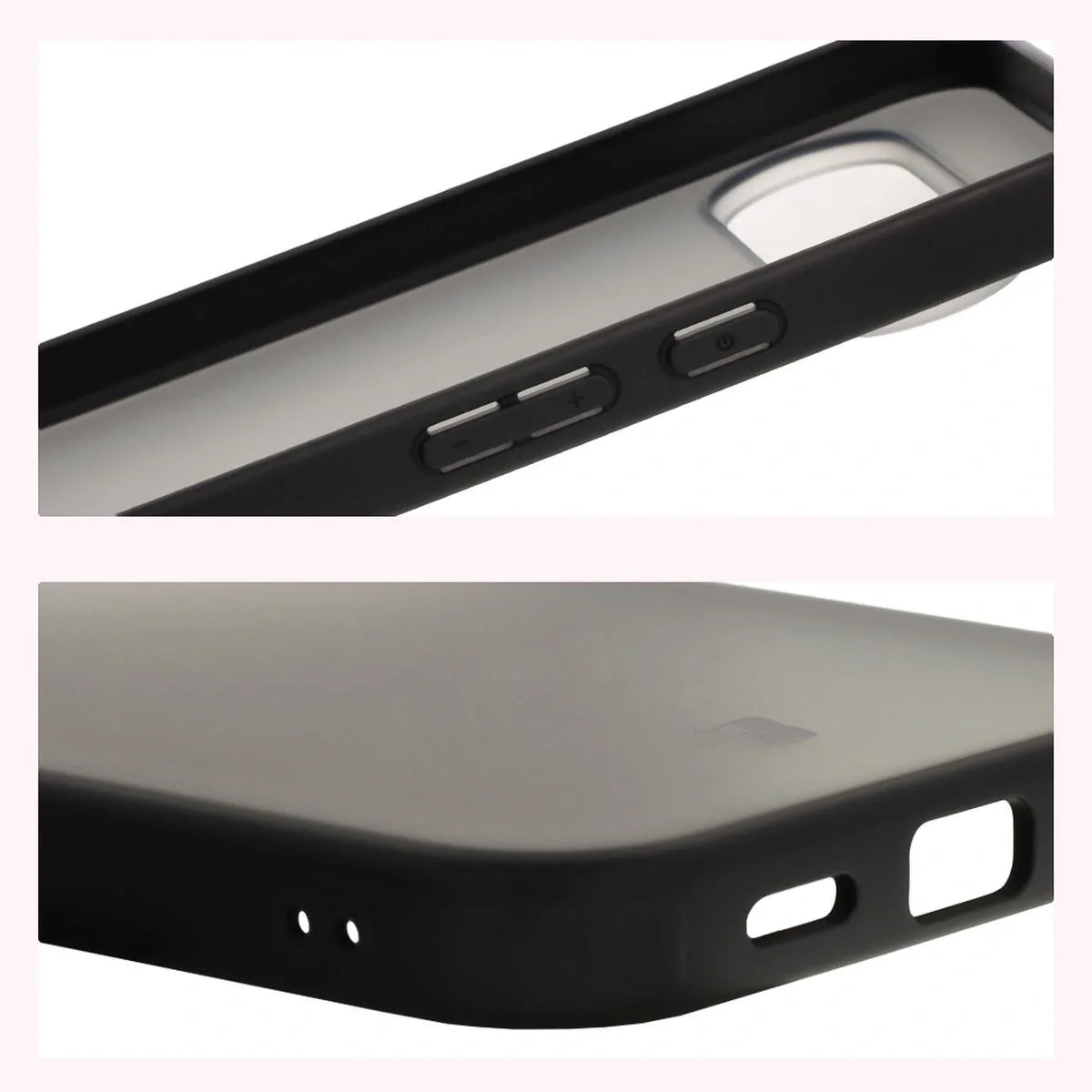 Handyhülle für Pixel 10 Pro XL, Bizon Case Angelo, Durchscheinend mit schwarzem Rahmen