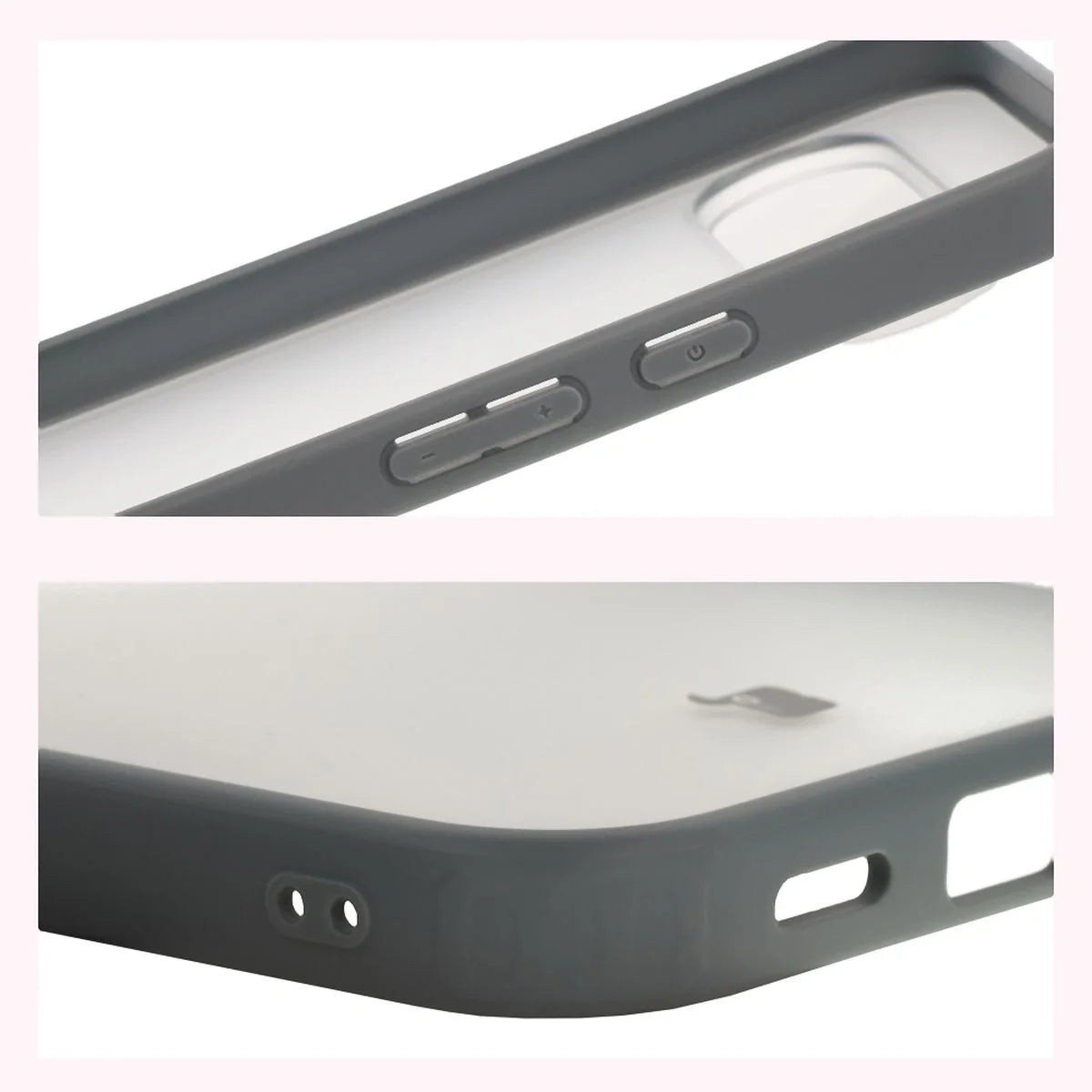 Handyhülle für Pixel 10 Pro XL, Bizon Case Angelo, Durchscheinend mit grauem Rahmen
