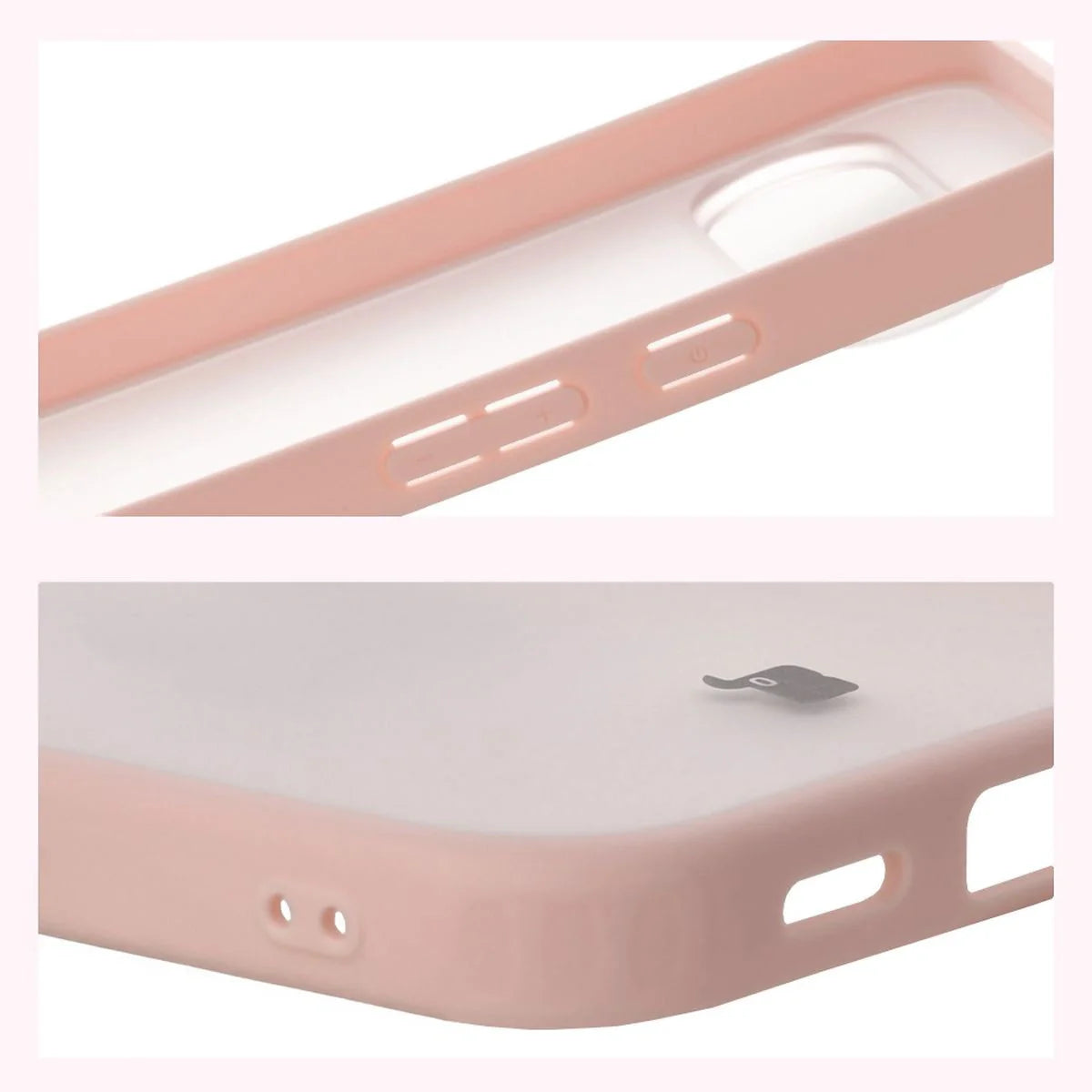 Handyhülle für Pixel 10 Pro XL, Bizon Case Angelo, Durchscheinend mit rosem Rahmen