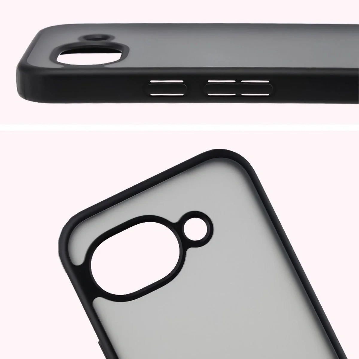 Handyhülle für Google Pixel 10a, Bizon Case Angelo, Getönte mit schwarzem Rahmen