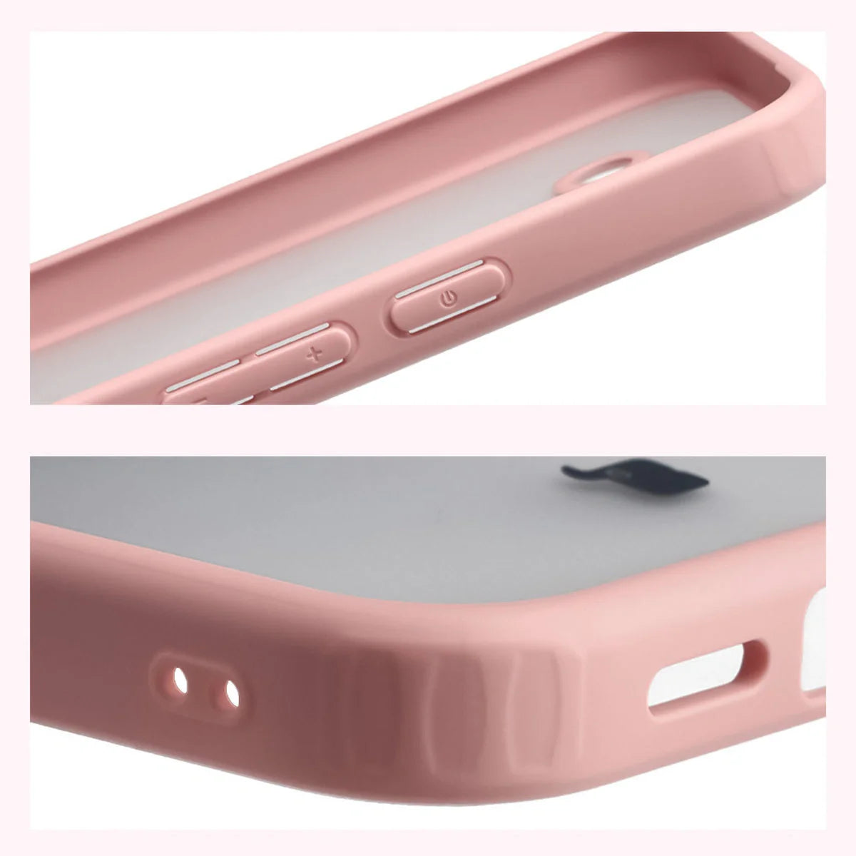 Handyhülle für Google Pixel 10a, Bizon Case Angelo, Semitransparent mit hellrosa Rahmen