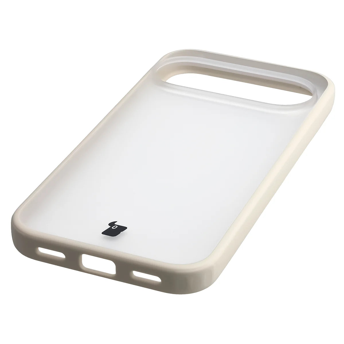 Handyhülle für Google Pixel 11 / 11 Pro / 10 / 10 Pro, Bizon Case Angelo, Semitransparent mit beigem Rahmen