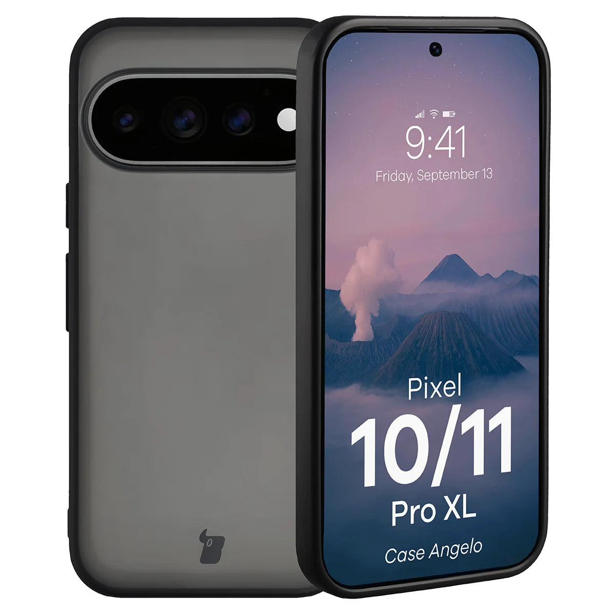 Handyhülle für Google Pixel 11 Pro XL / 10 Pro XL, Bizon Case Angelo, Getönte mit schwarzem Rahmen