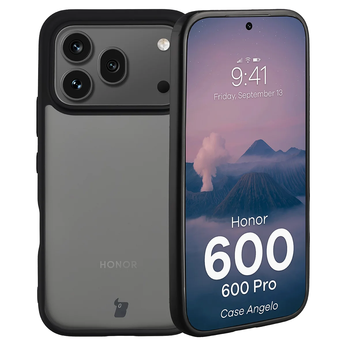 Handyhülle für Honor 600 5G / 600 Pro 5G, Bizon Case Angelo, Getönte mit schwarzem Rahmen